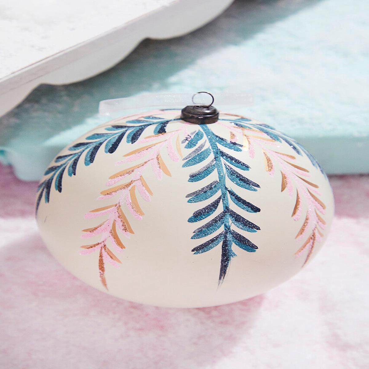 5"Vine Ball Ornament Whimsical Glitter Holiday Accent