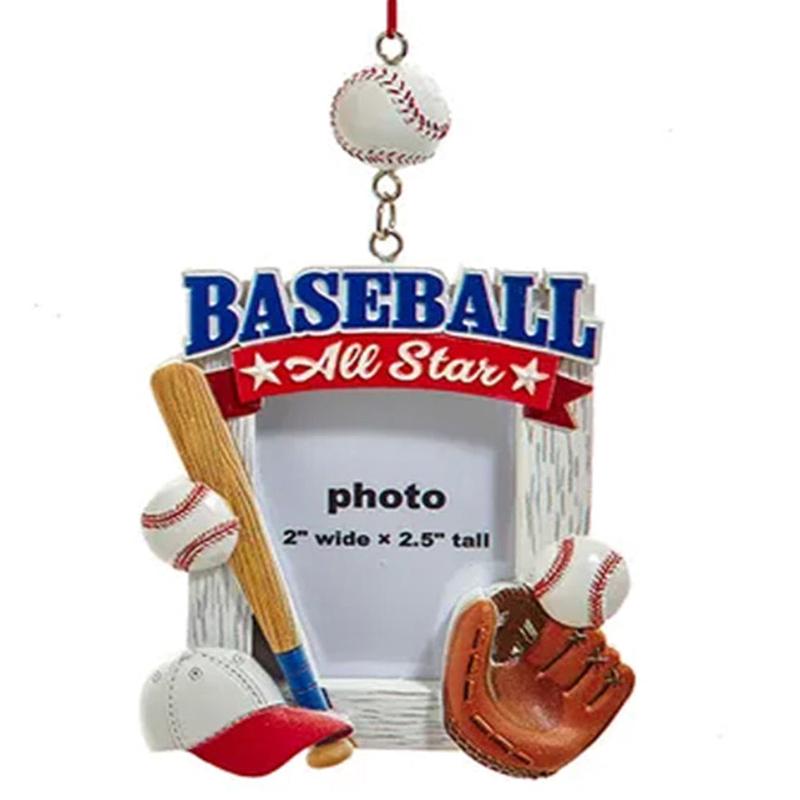 Baseball MVP Picture Frame Ornament