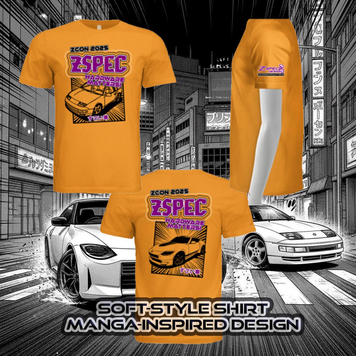ZSPEC's Manga-Style Soft-Style T-Shirt from ZCON 2025 in Gold