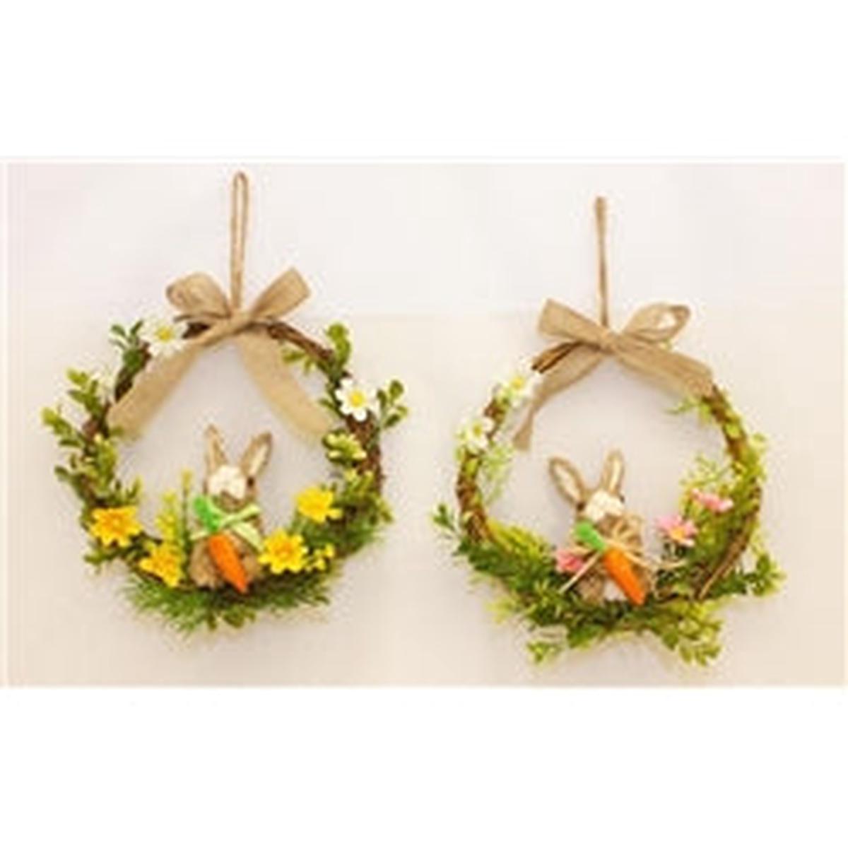 BABY BUNNY GARDEN WREATH 21CM