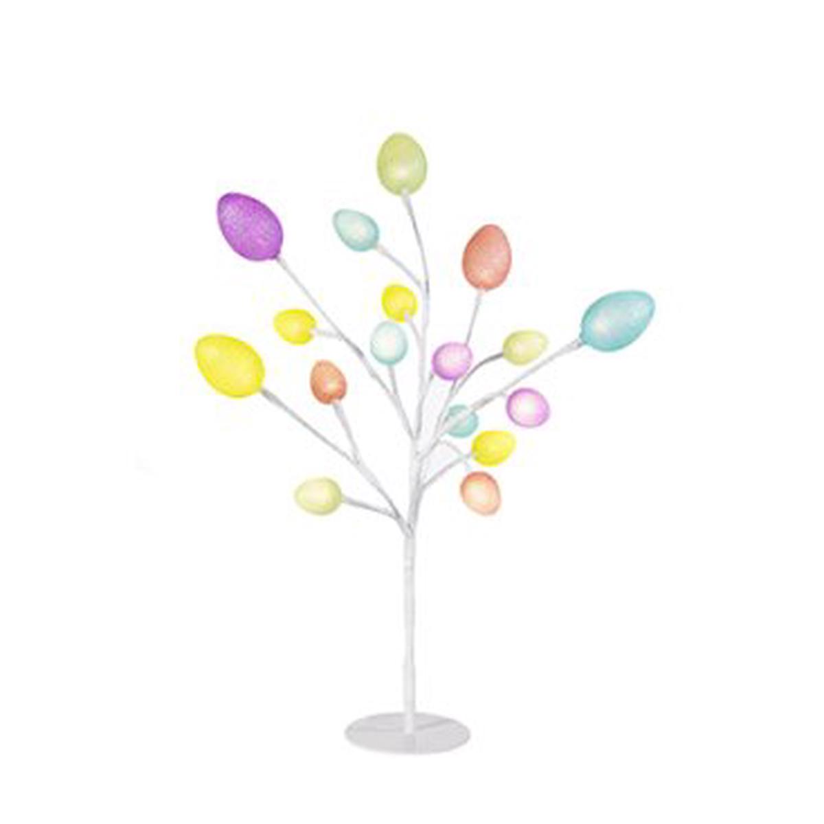 Battery Operated Easter Tree with 18 Lit Eggs (45cm)