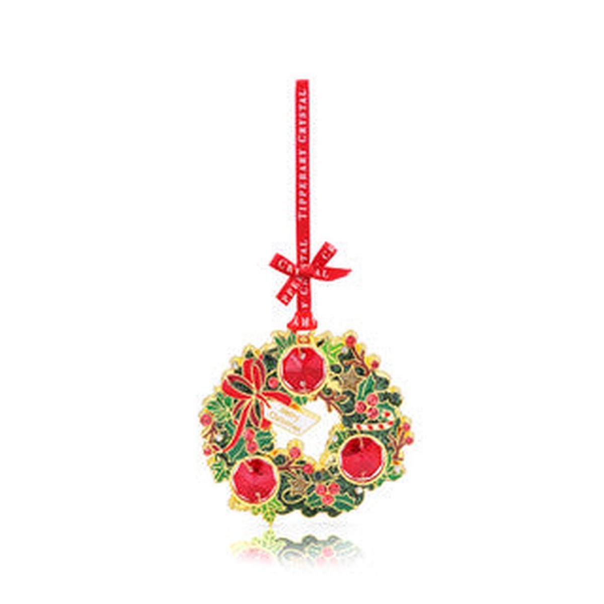 Tipperary Crystal Gem Wreath Christmas Decoration-New 2024