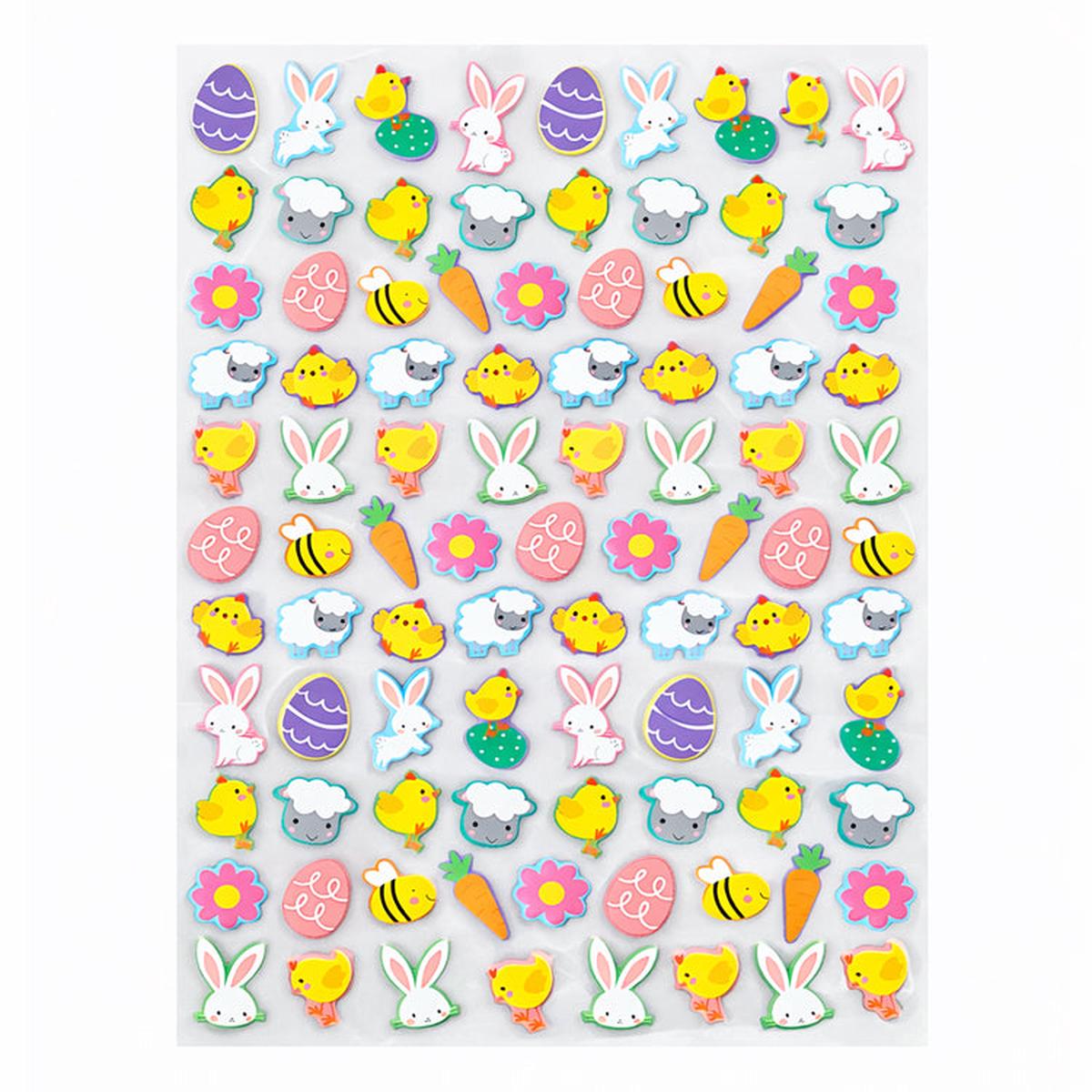 100 Piece Easter Foam Stickers