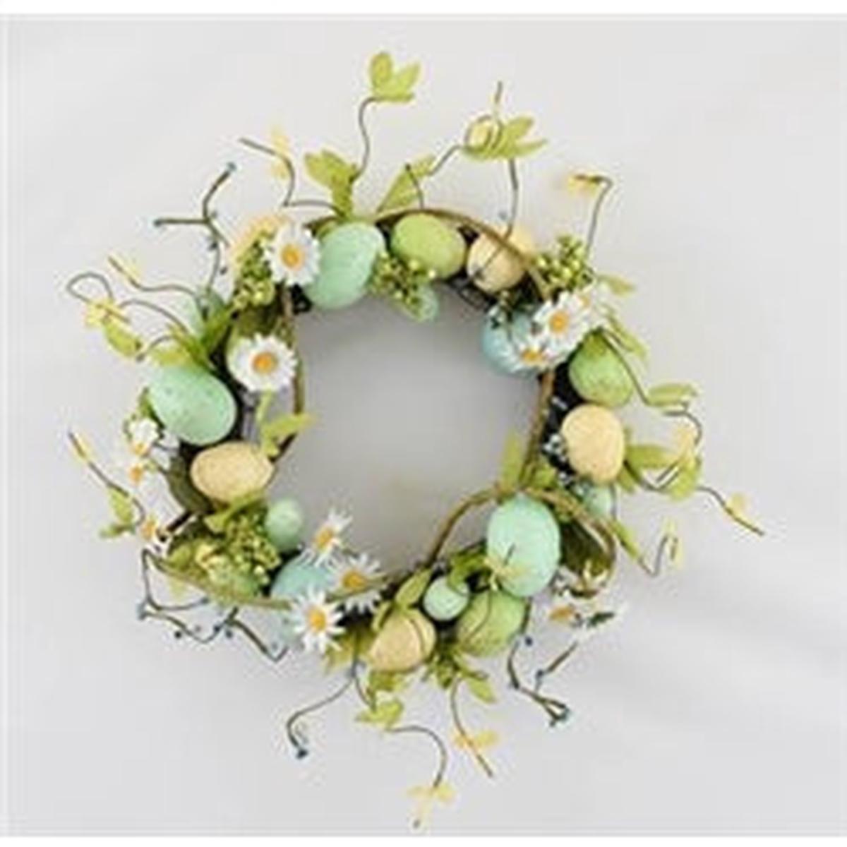 BLUE BLOSSOM EGG WREATH 30CM