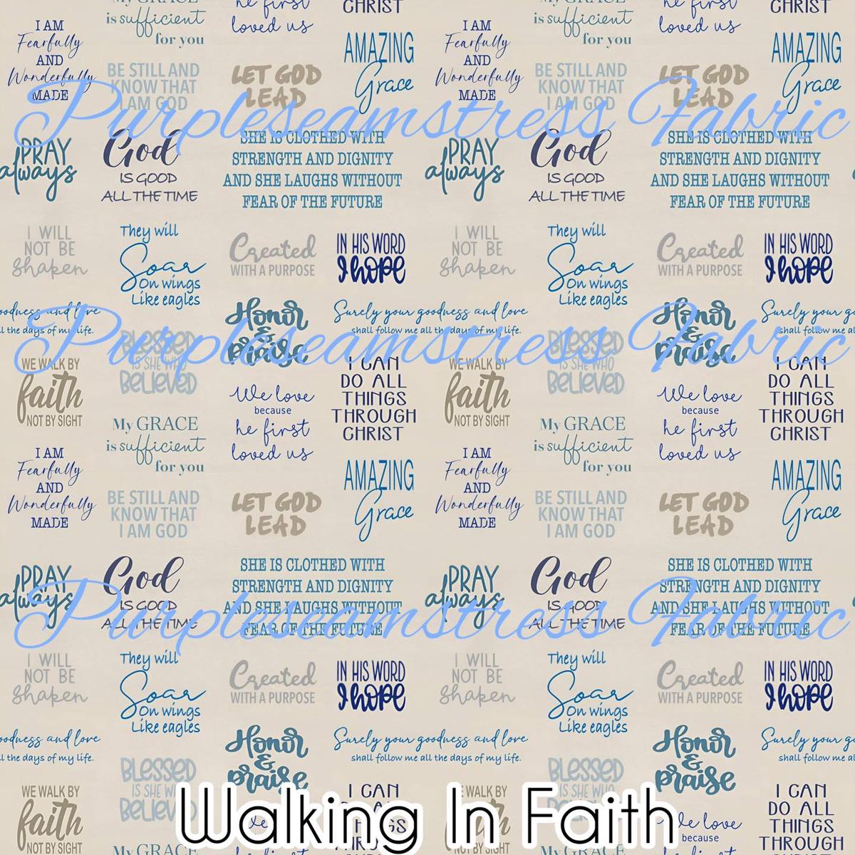 Walking in Faith  Fabric