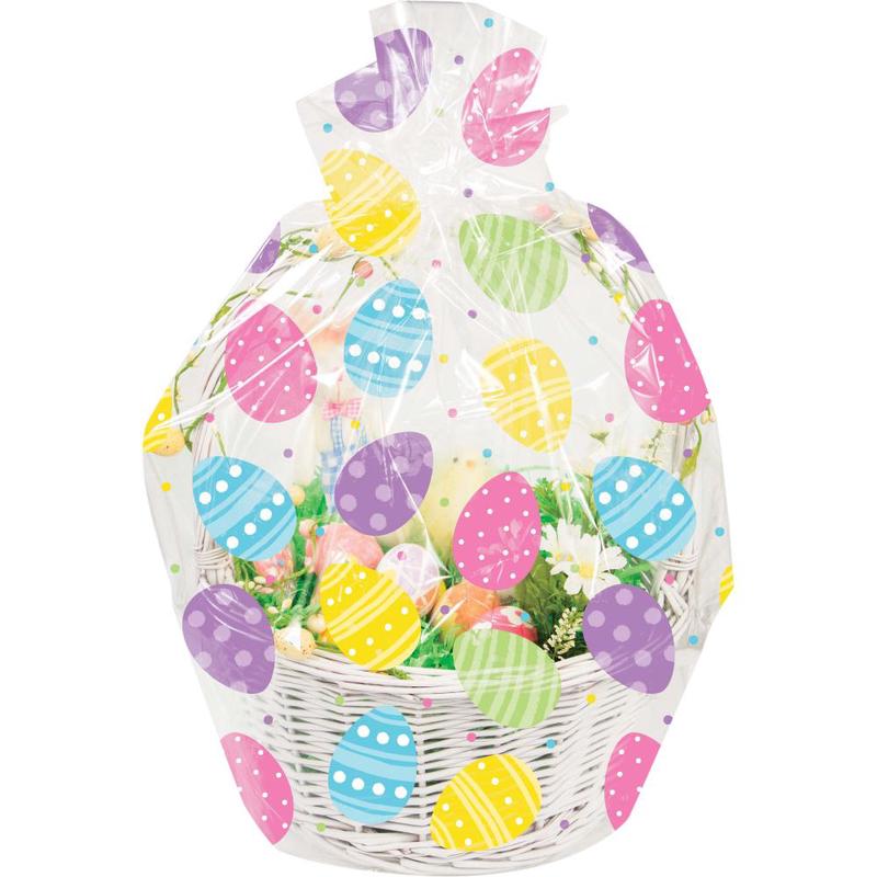 12/Case Bulk Easter Eggs Cello Basket Bag