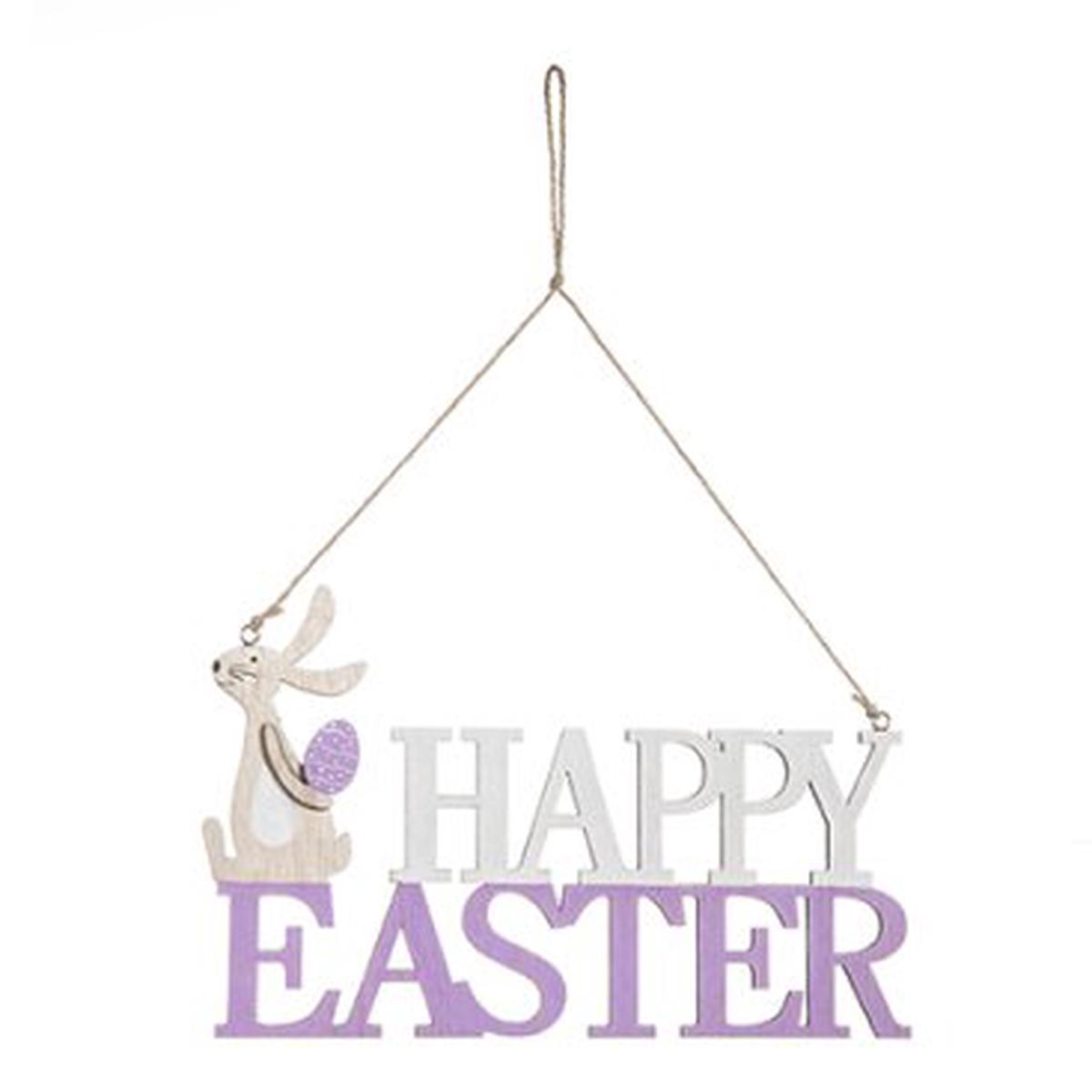 22.5cm Wooden Happy Easter Hanger