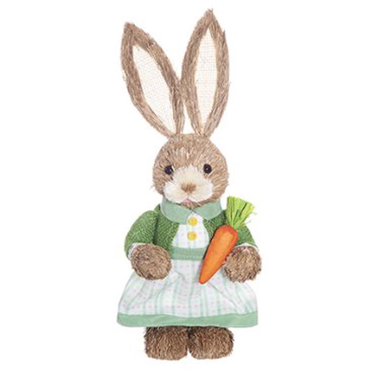33cm Olive Rustic Female Bunny Green Dress