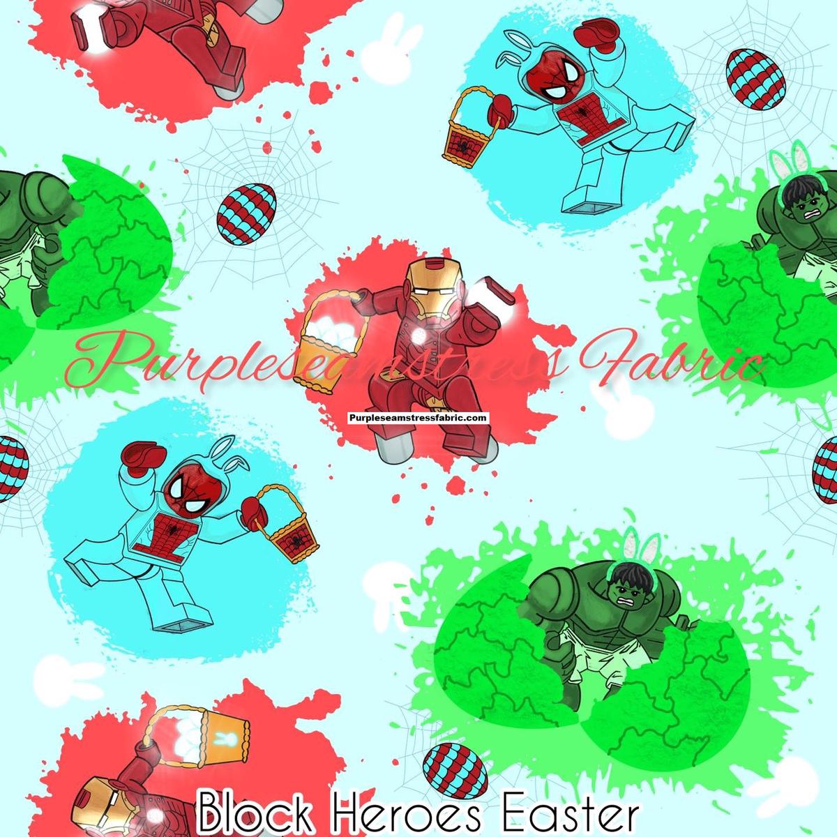 Block Heroes Easter  Fabric