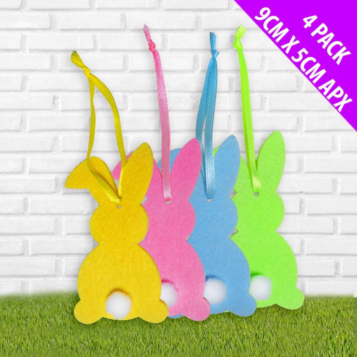 4 x Hanging Felt Bunnies