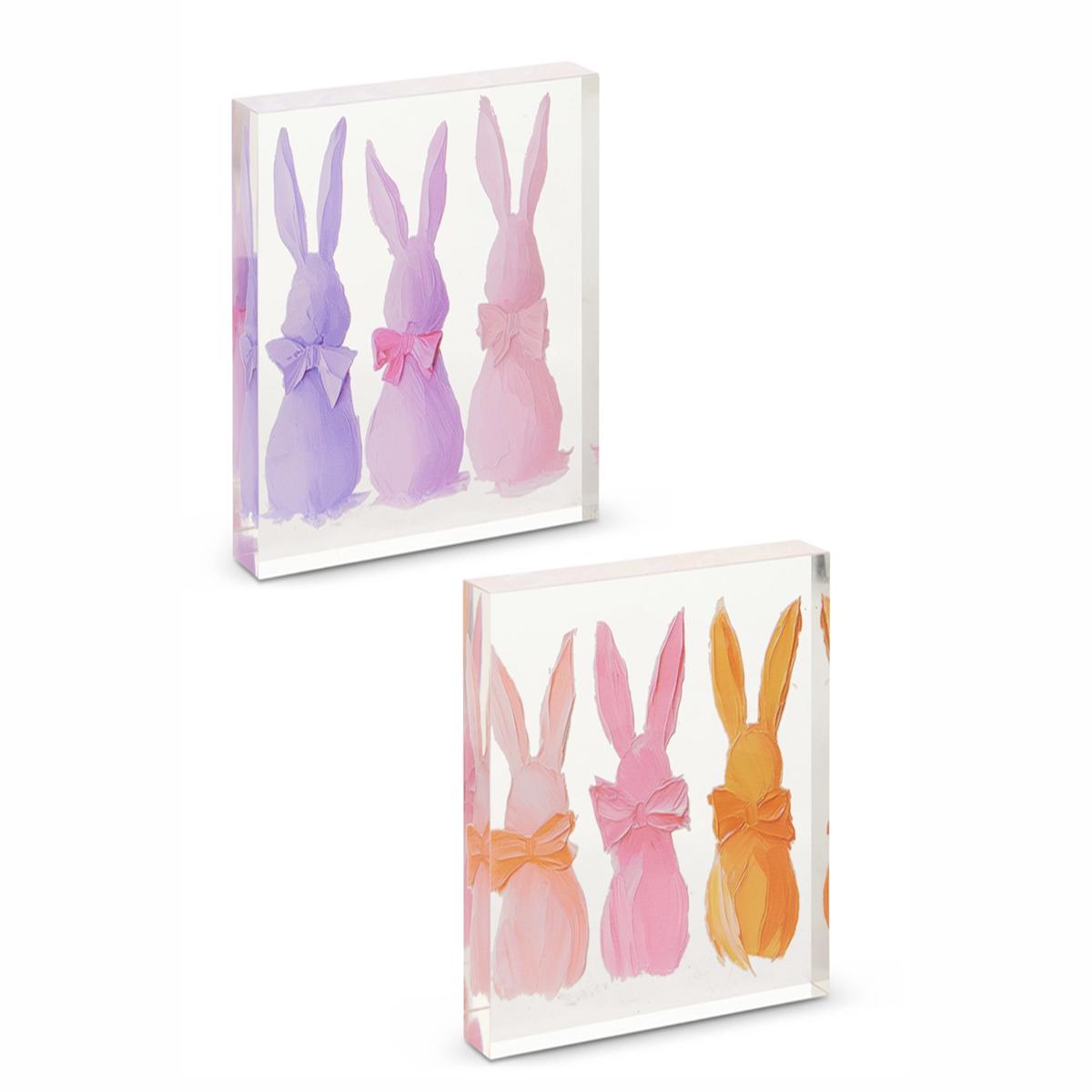 8" Bunny Acrylic Block