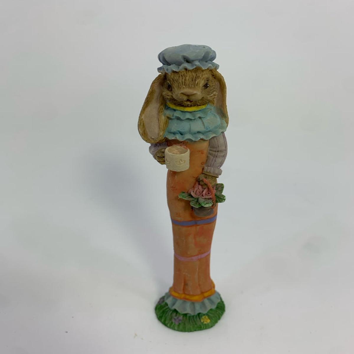 THIN BUNNY FIGURE W/ MUG.