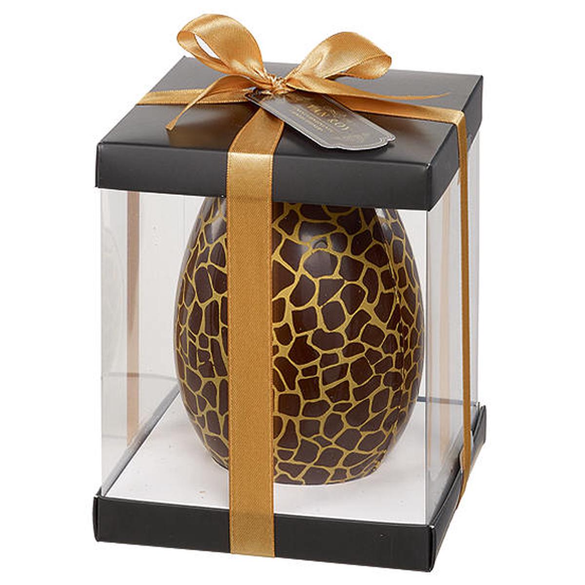 Van Roy Luxury Golden Hollow Belgian Dark Chocolate Egg in Gift Box 170g (Gold Kroko)