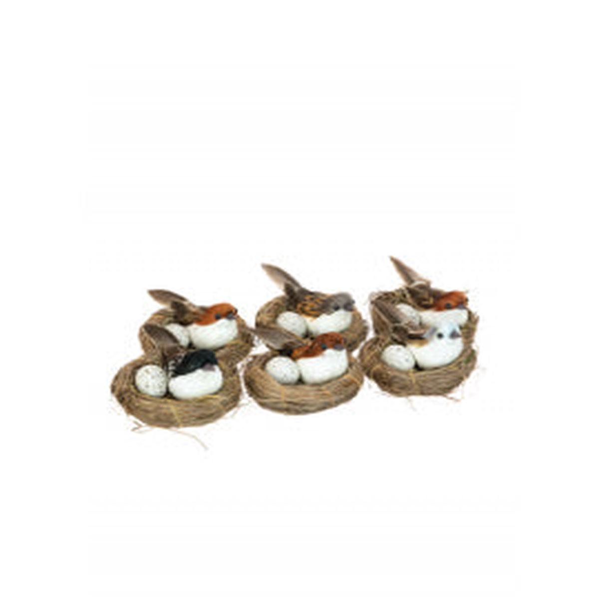 Bird Nest with Clip Assort 7cm