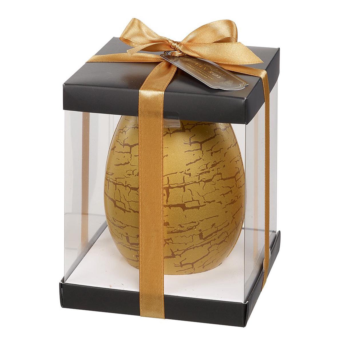 Van Roy Luxury Golden Hollow Belgian Dark Chocolate Egg in Gift Box 170g (Gold Lines)