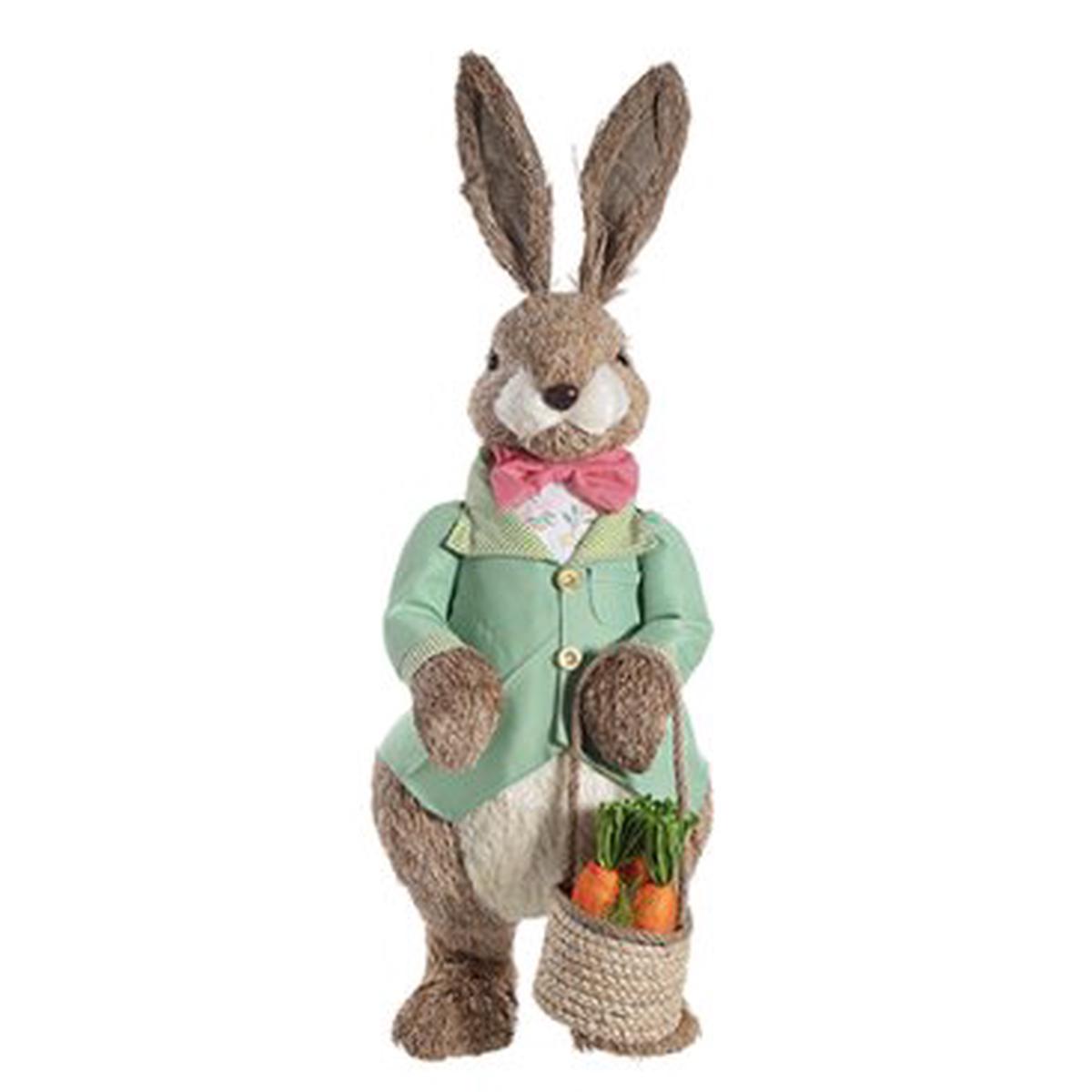 75cm Ralph Rustic Male Bunny in Sage Green Jacket