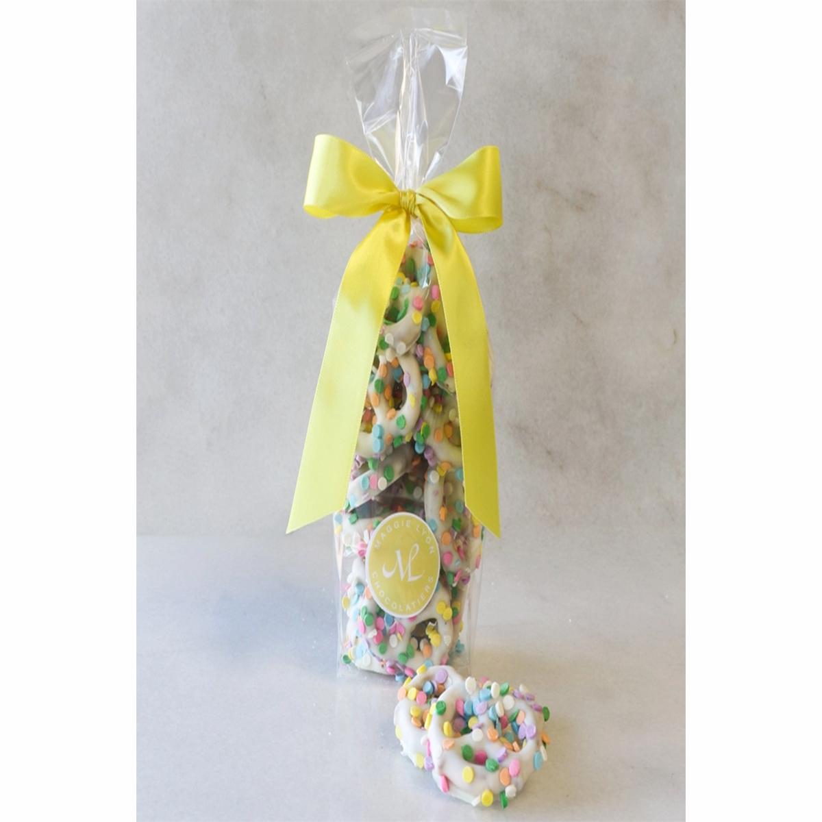 White Chocolate Covered Pretzels Spring Decorations