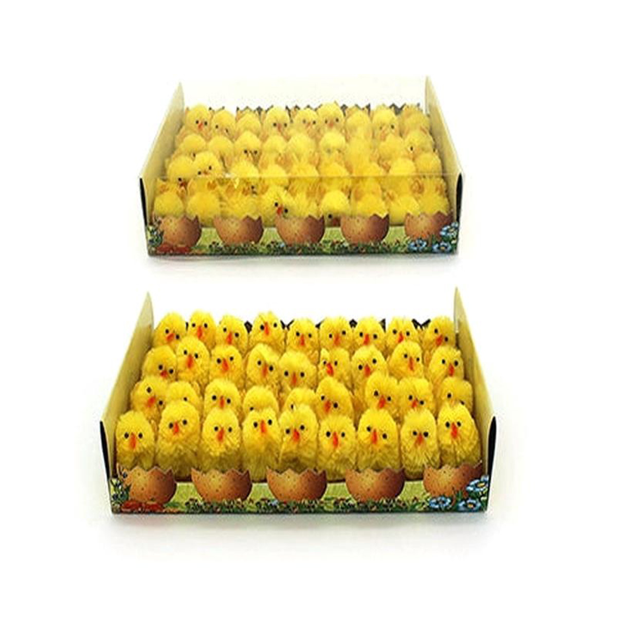 Yellow Chenille Chicks In Tray 8211 36 units