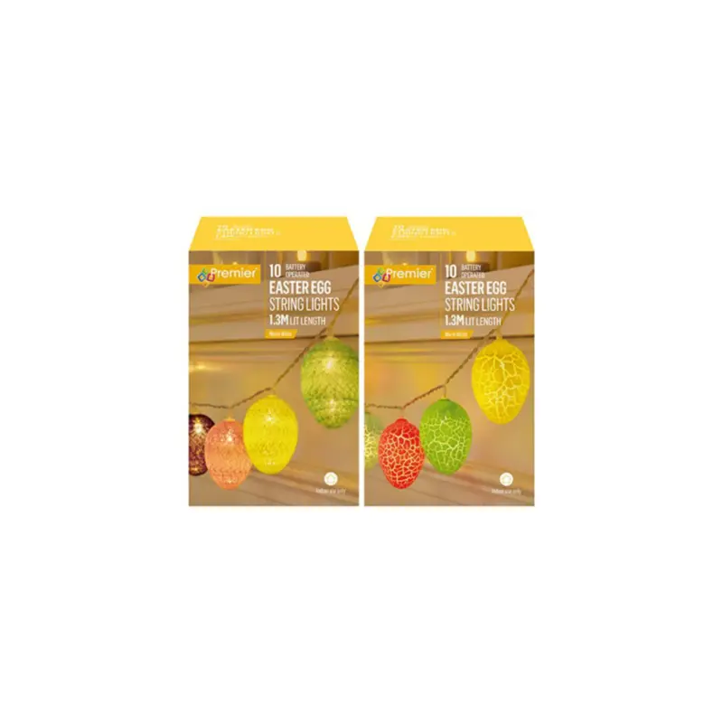10 LED Battery Operated Easter Egg Lights - 2 assorted