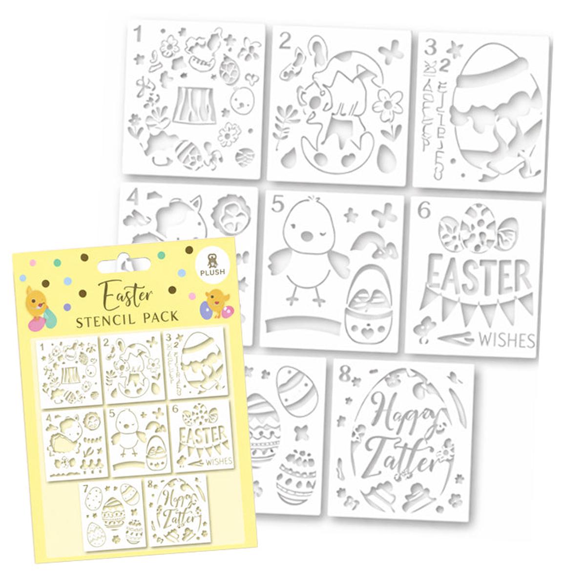 8 Pack Easter Stencils