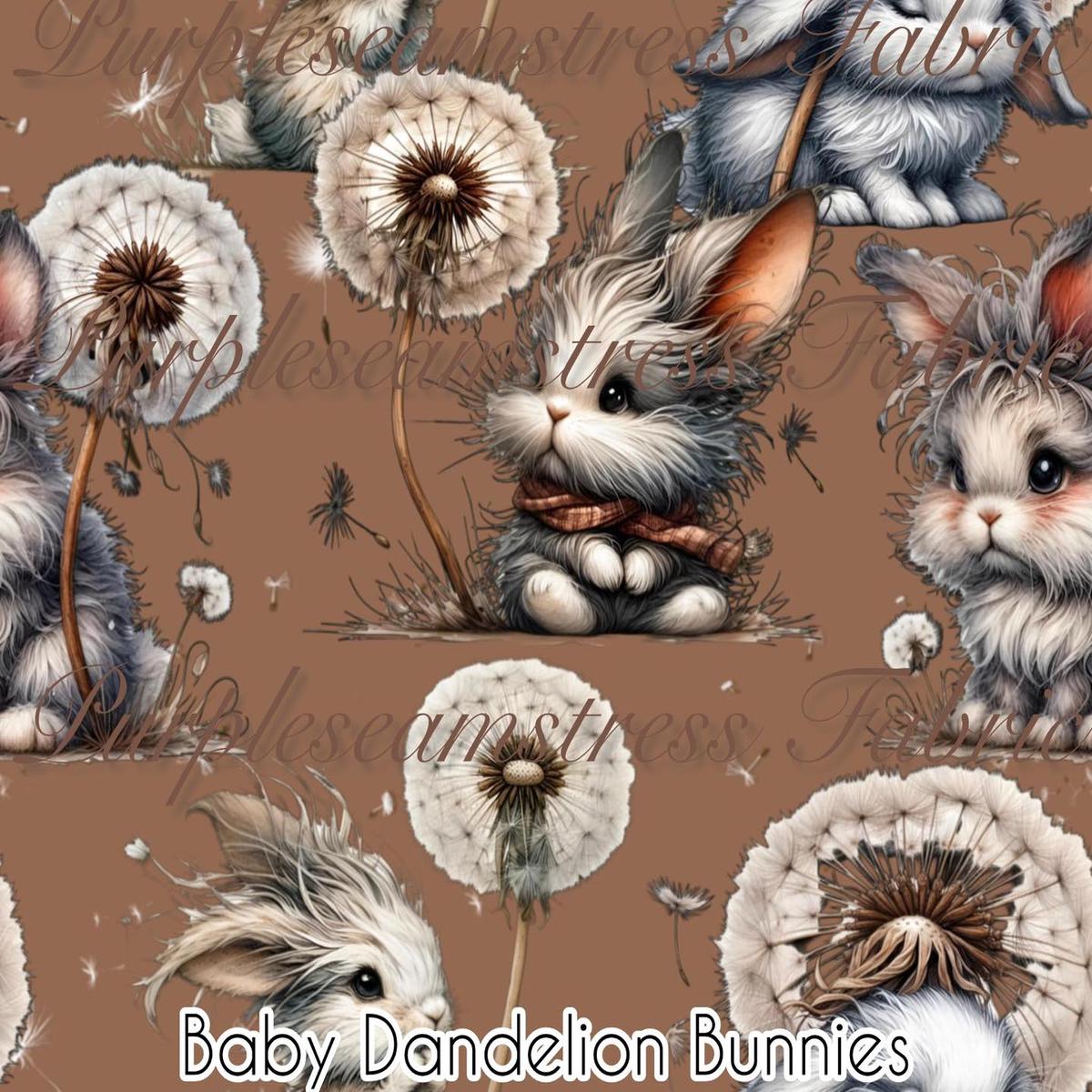 Baby Dandelion Bunnies  Fabric