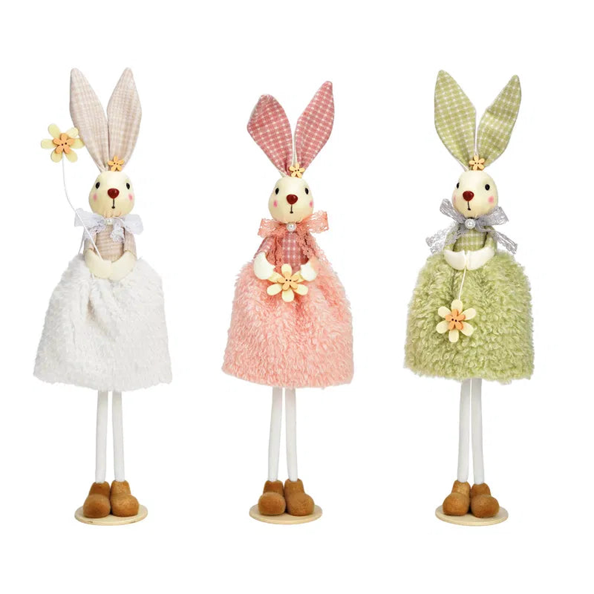 textile rabbit display stand 14x42x7cm