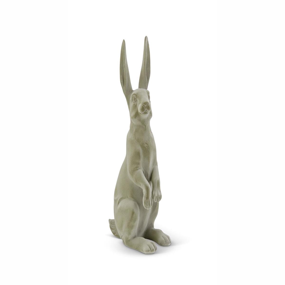 17.25" Green Velvet Sitting Bunny