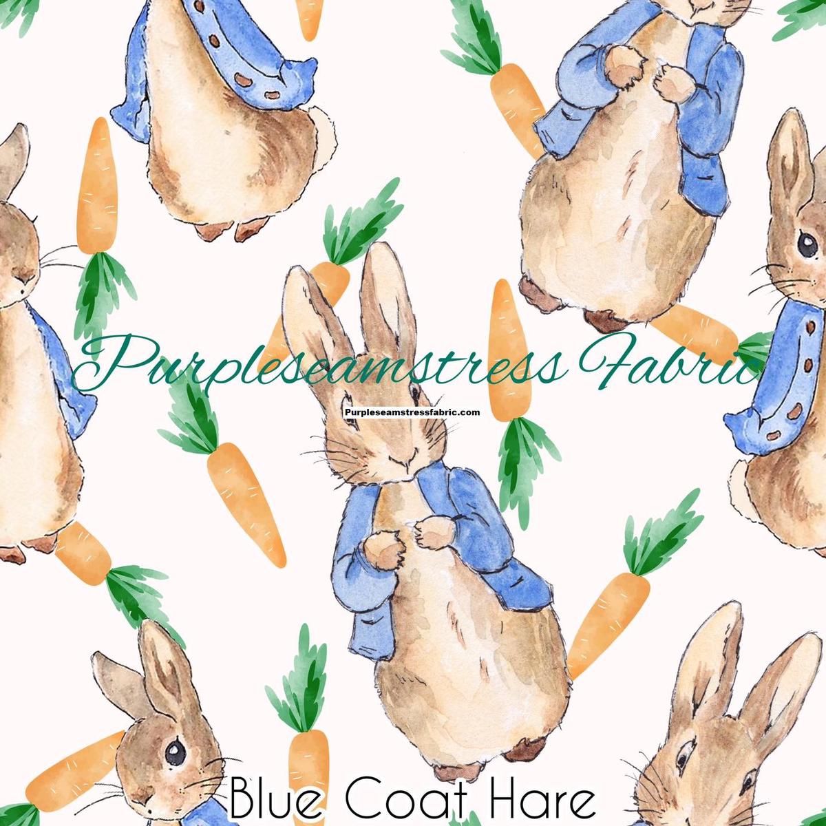Blue Coat Hare  Fabric