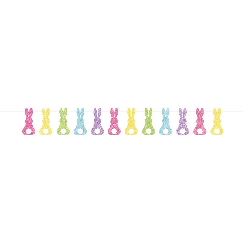 Bunnies Shaped Banner with Twine (12 per Case)