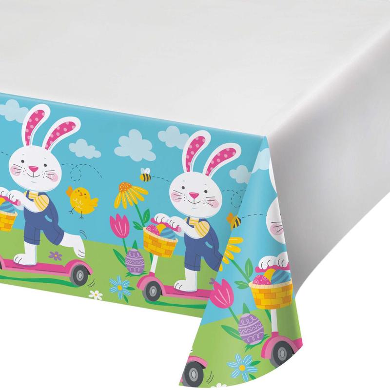 Bunny Bliss Paper 54" x 96" Tablecover (12 per Case)