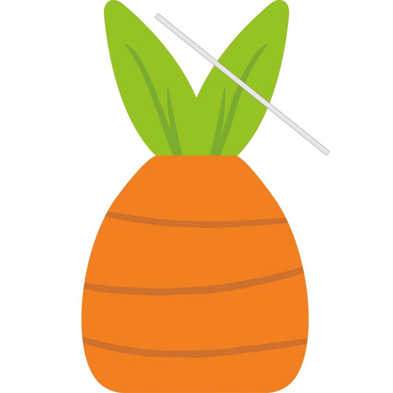 Easter carrot Cello Bag with Twist Ties (240 per Case)