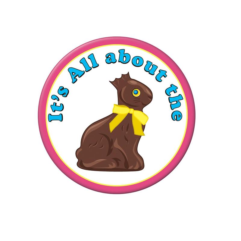Easter Chocolate Bunny Button