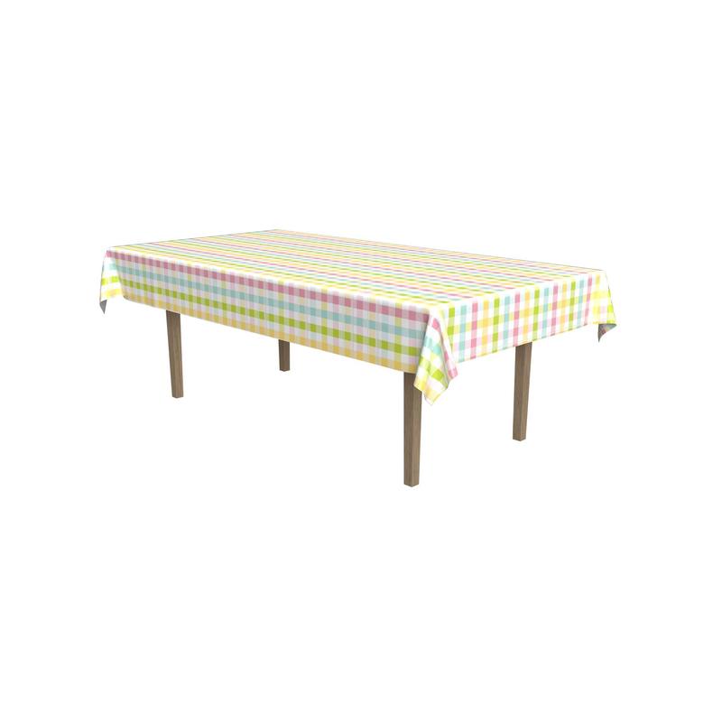 Easter Plaid Paper Tablecover