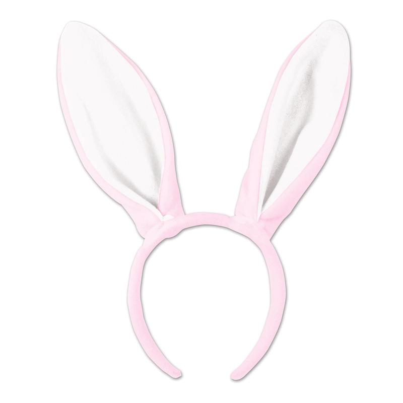Easter Soft-Touch Bunny Ears - pink & white