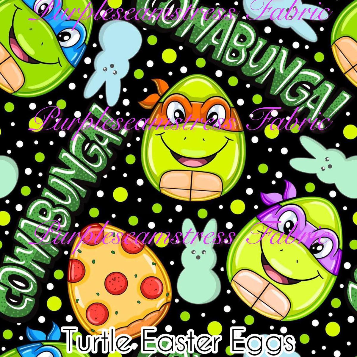 Turtle Easter Eggs  Fabric