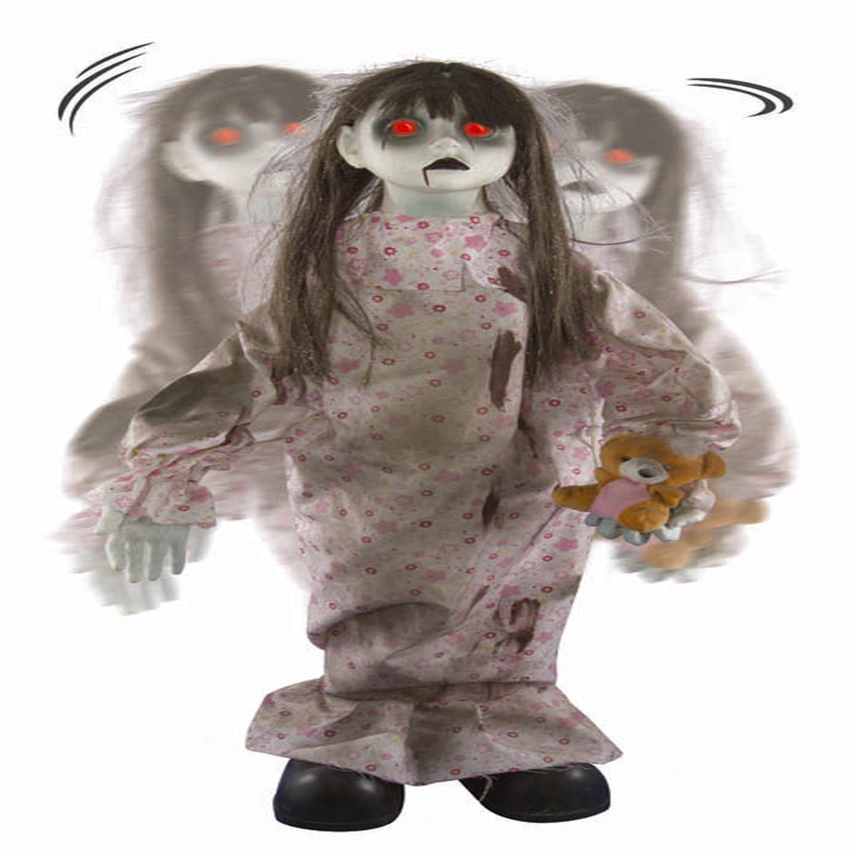 Animated Evil Doll with Sound and Movement 70cm Halloween Ornaments