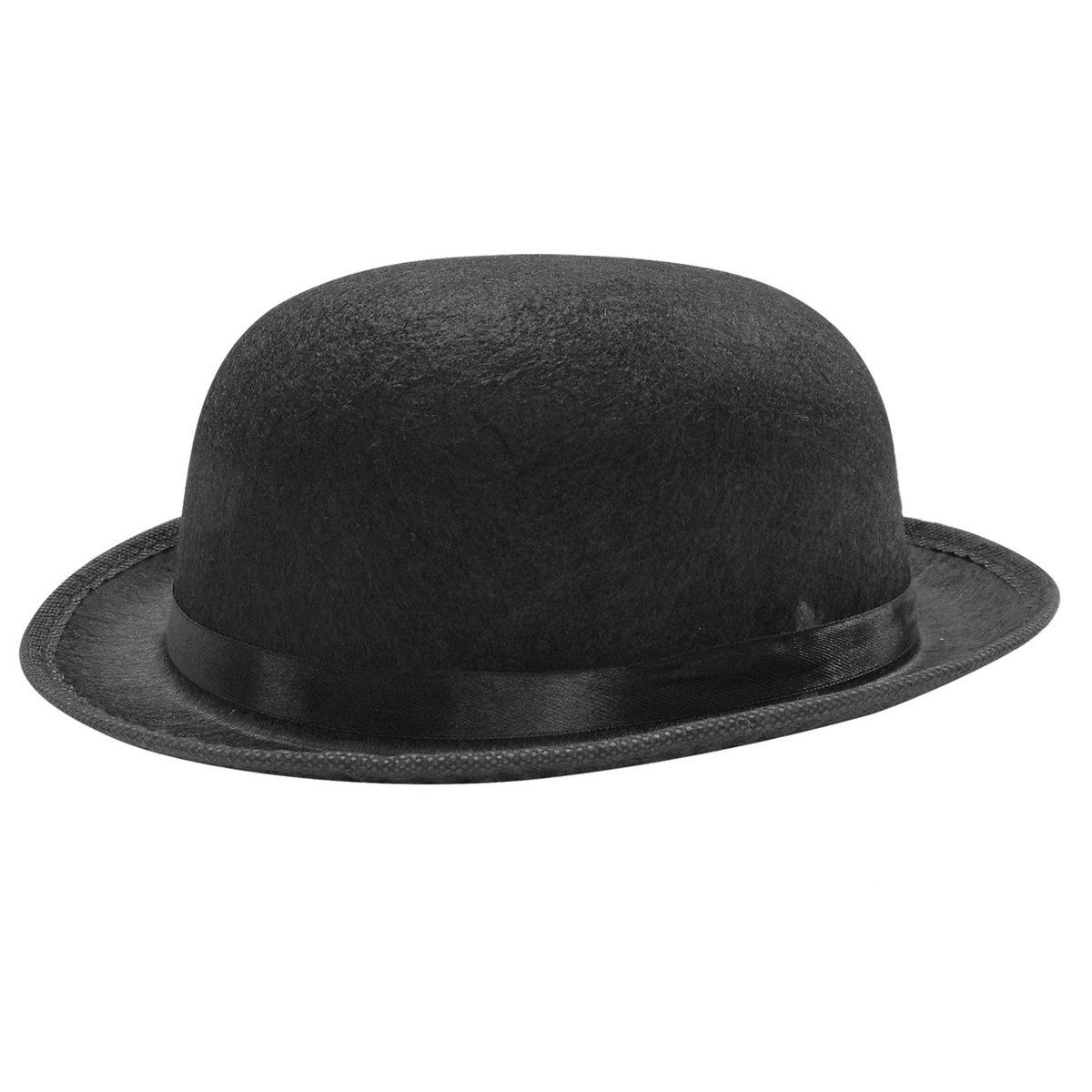 Black Felt Bowler Hat