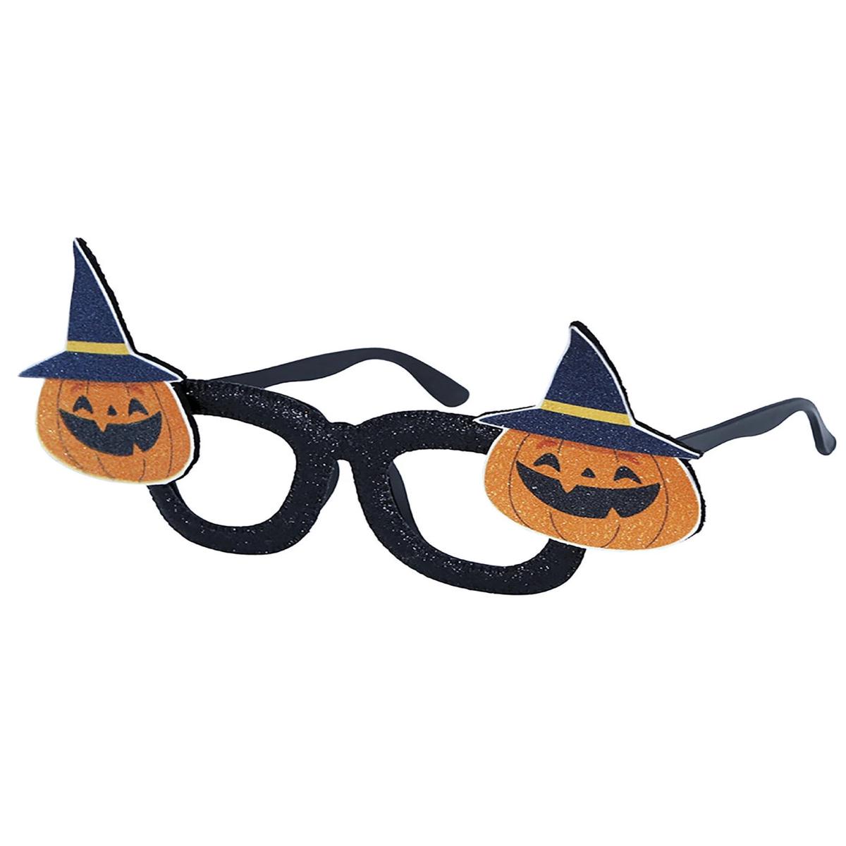 Black Party Glasses Halloween Pumpkin Glitter