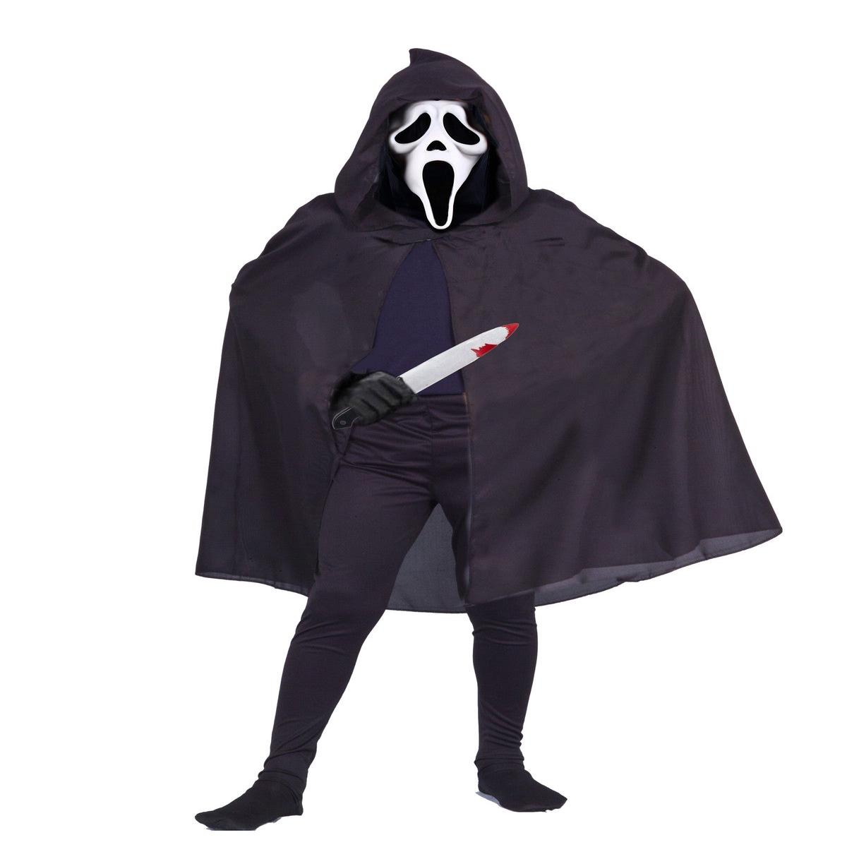 Scream Kit with Mask and Hooded Cape Halloween Accessories