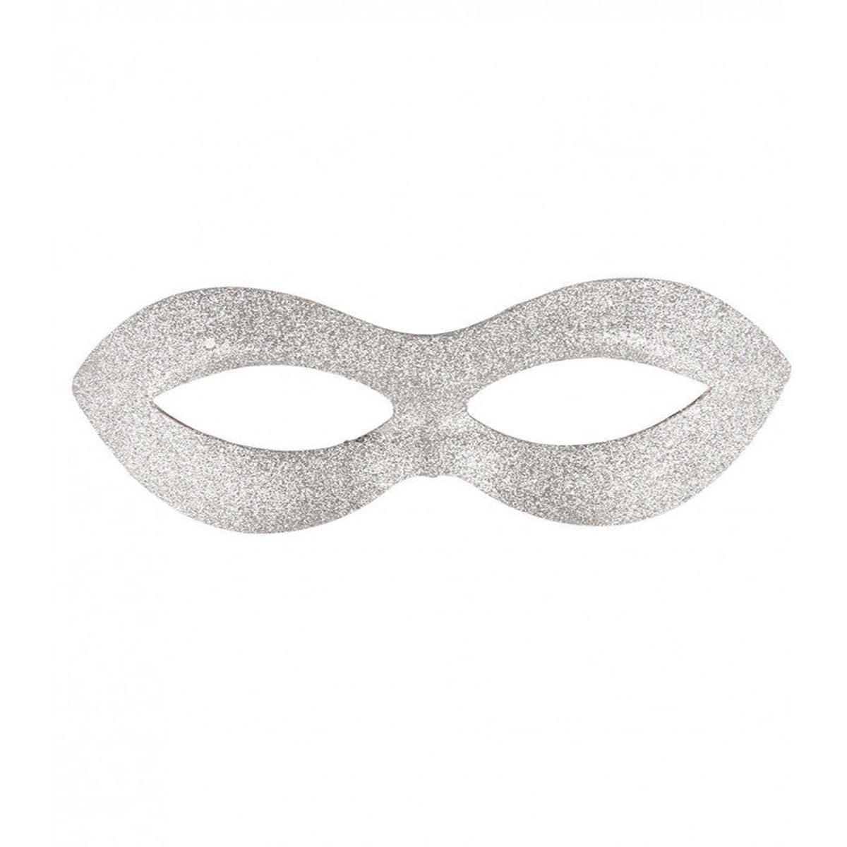 Silver Mask with Glitter for Eyes Carnival Masks