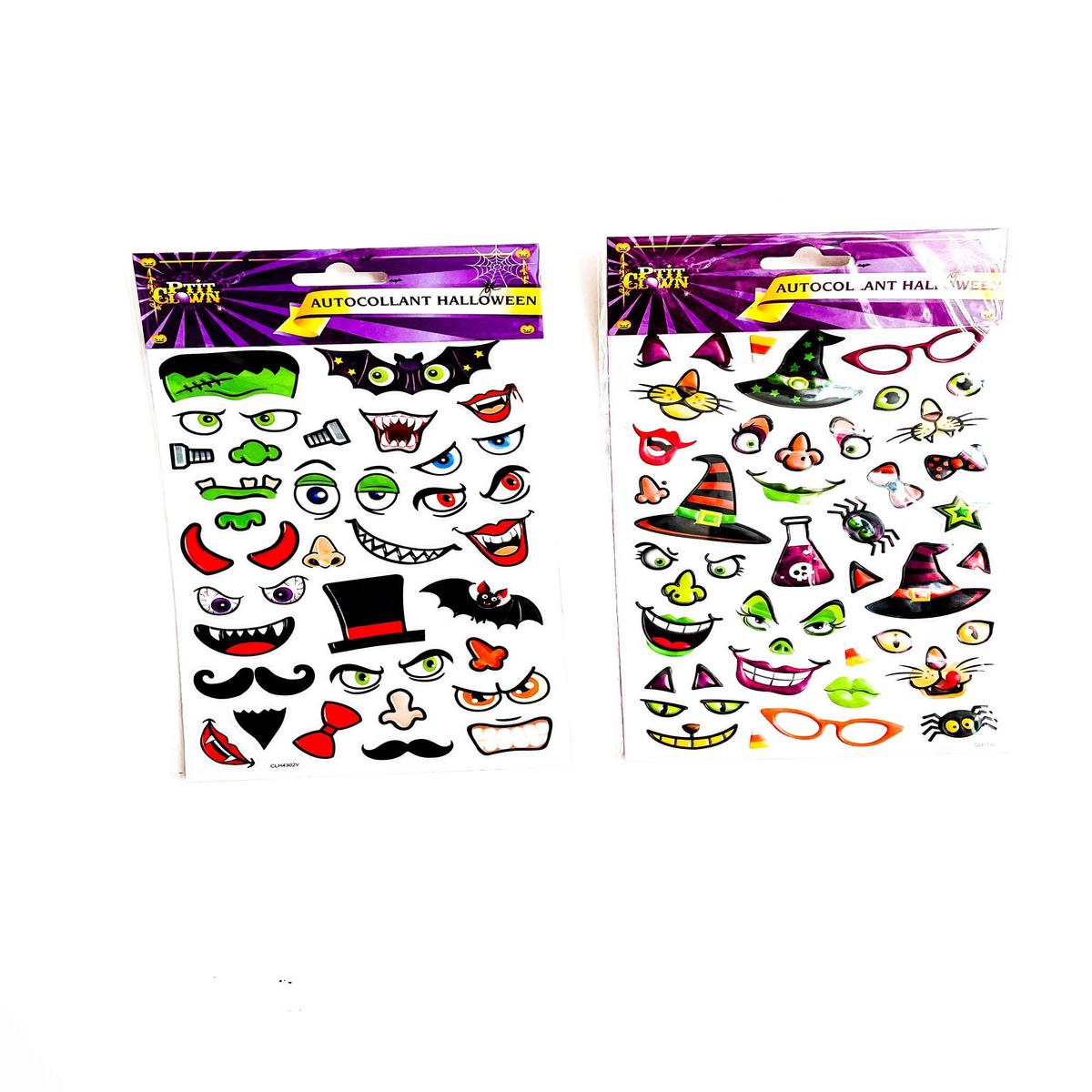 Stickers with Assorted Figures Halloween Ornaments