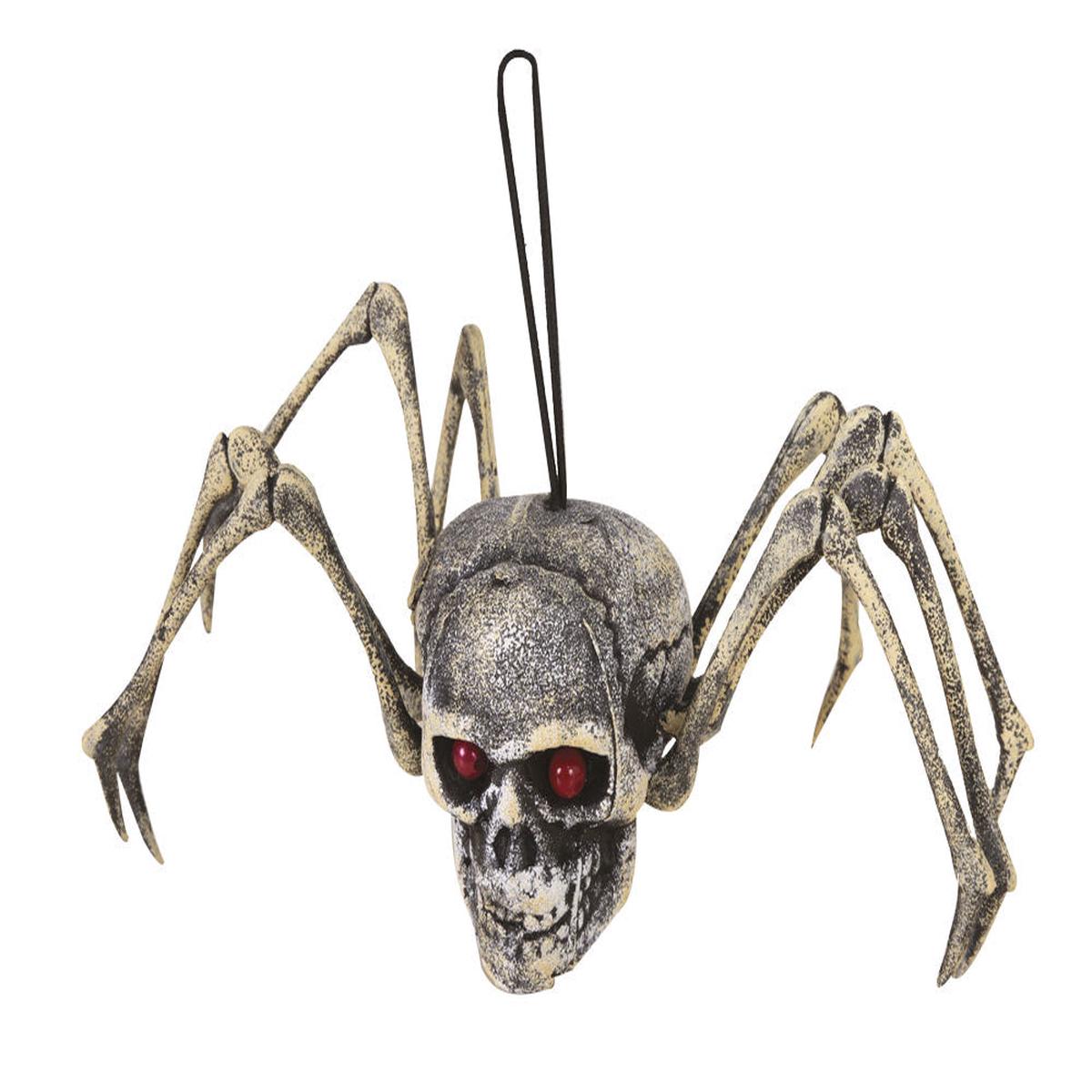 Styrofoam Spider Skull Hanging Halloween Ornaments
