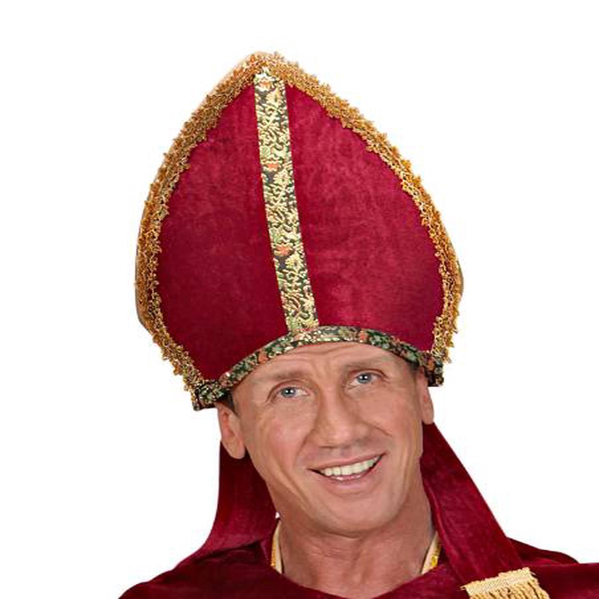 Velvet Bishop Hat Headpiece Halloween and Carnival Accessories