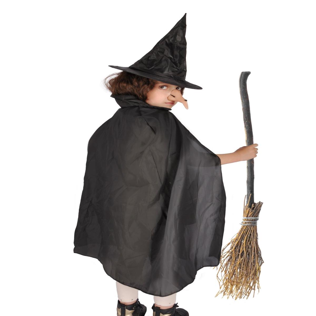 Witch Kit with Cloak, Hat, and Nose Halloween Accessories