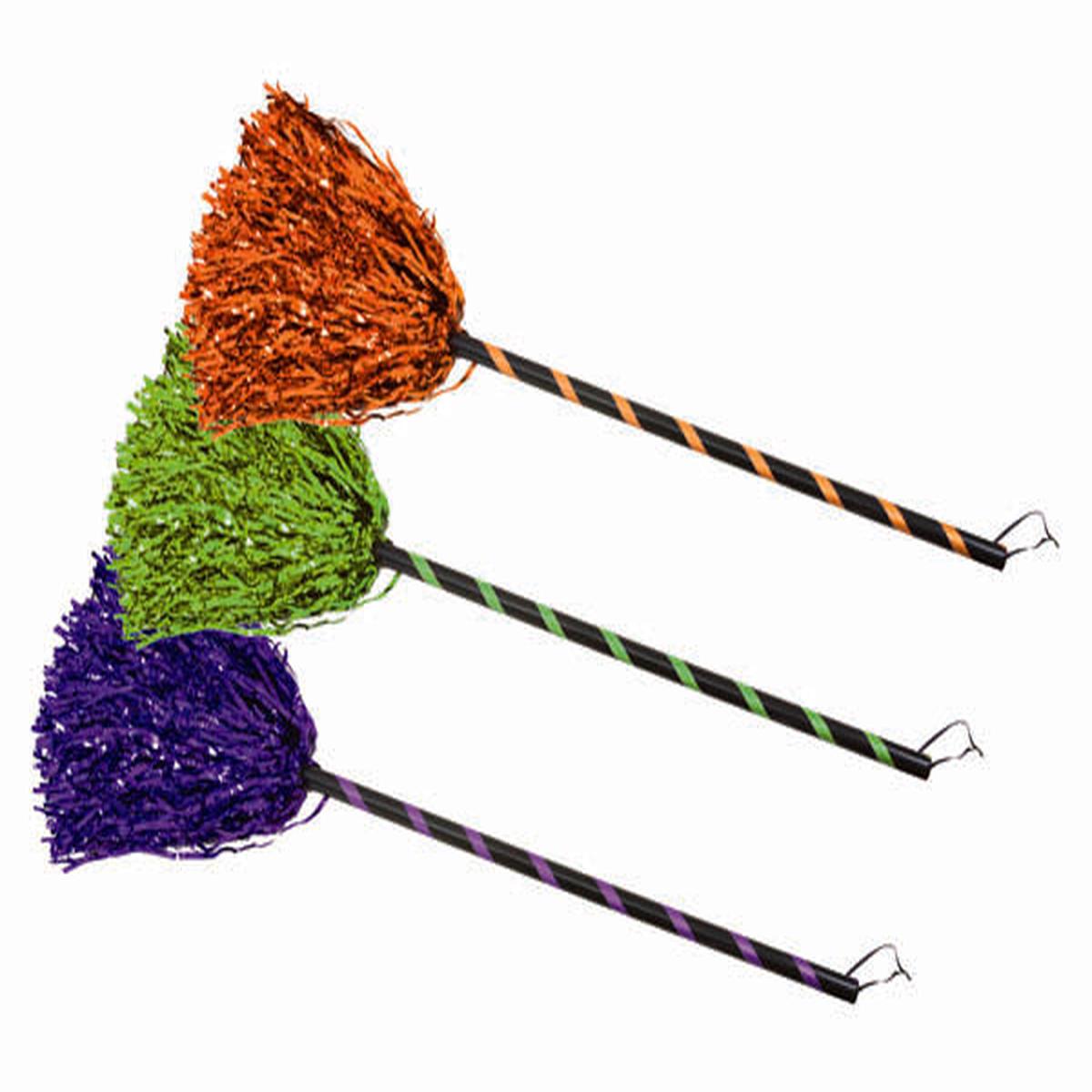 Witch's Broom 85cm Assorted Colors Halloween Accessories