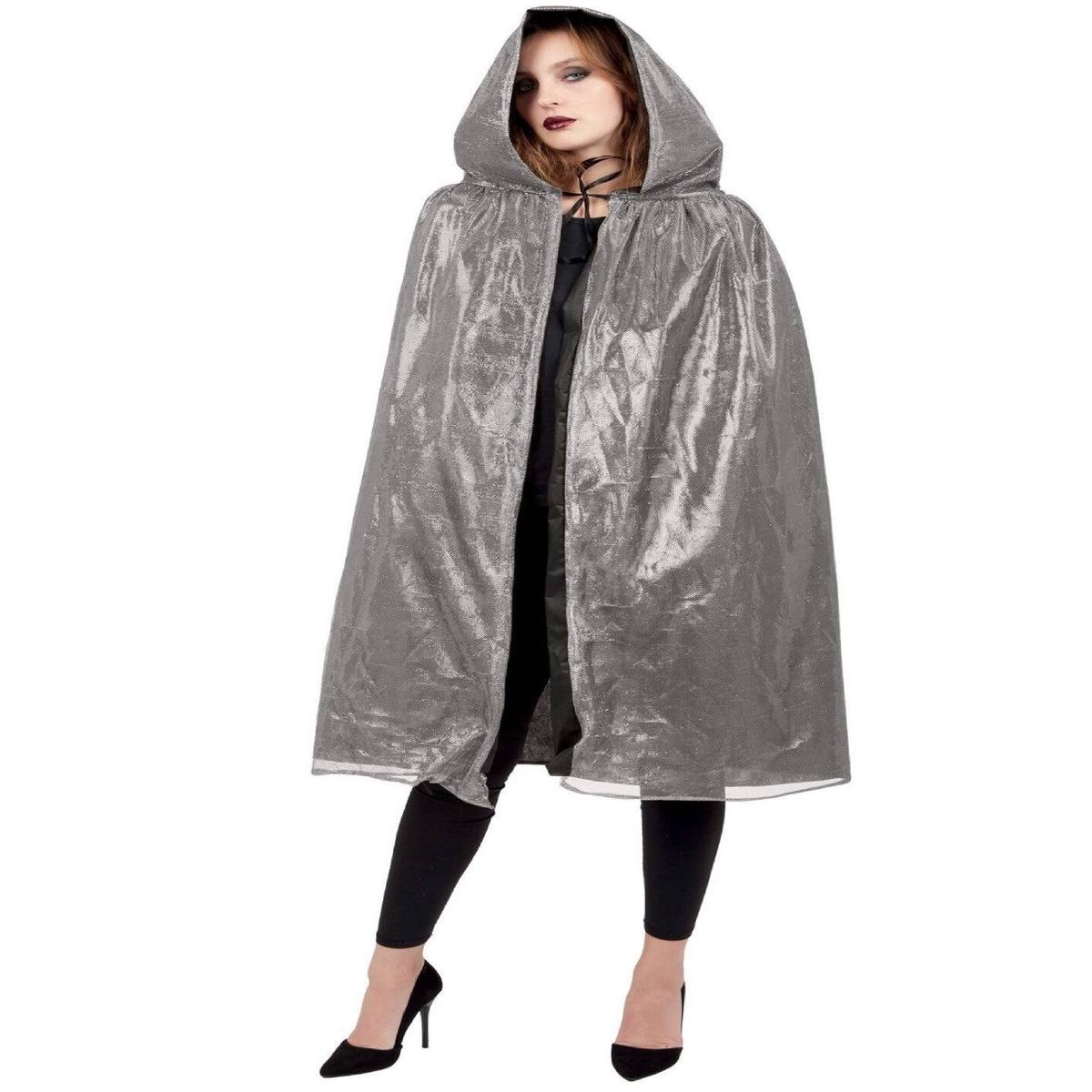Adult Silver Hooded Cloak