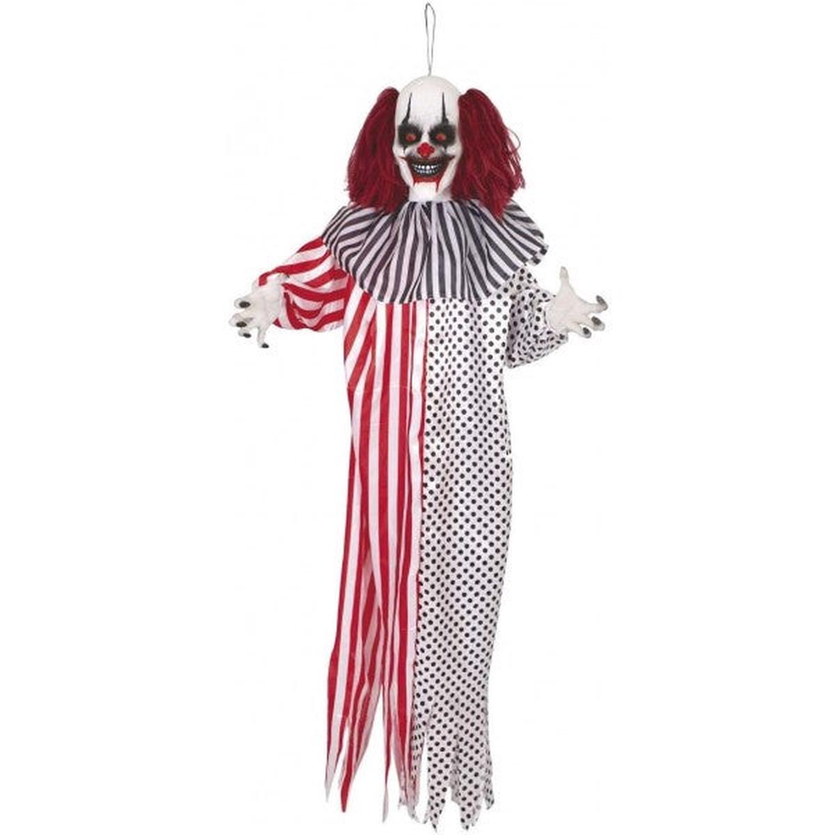 Animated Evil Clown with Lights and Sounds 153cm Halloween Ornaments