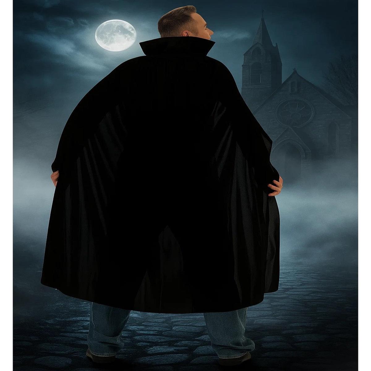 Black Cloak With Collar 140cm
