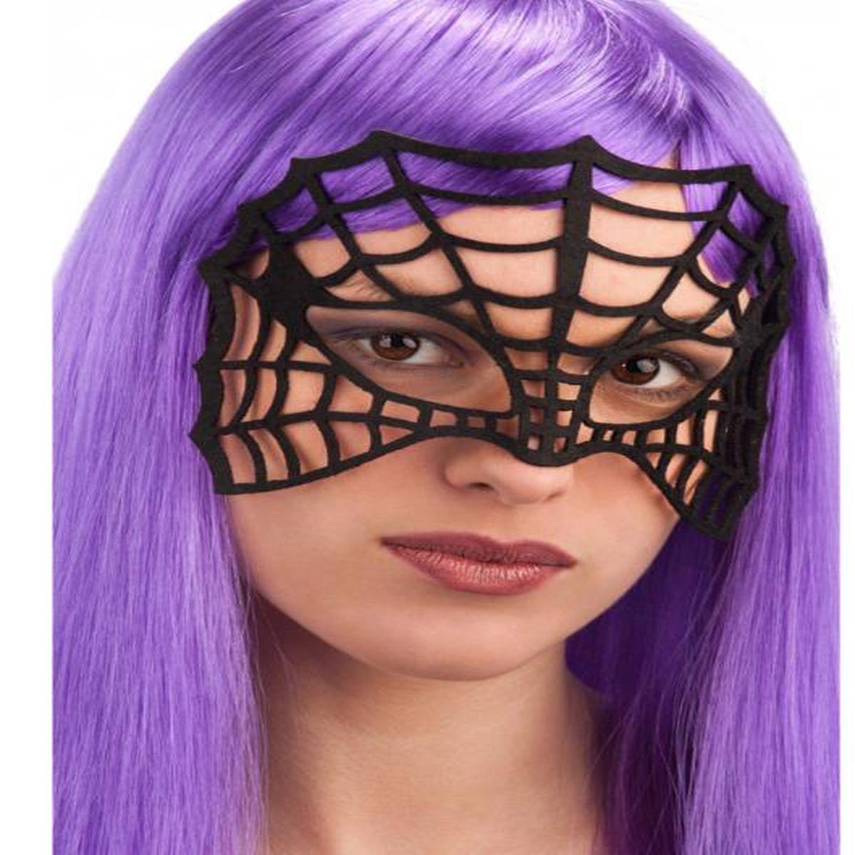 Black Spider Web Fabric Eye Mask