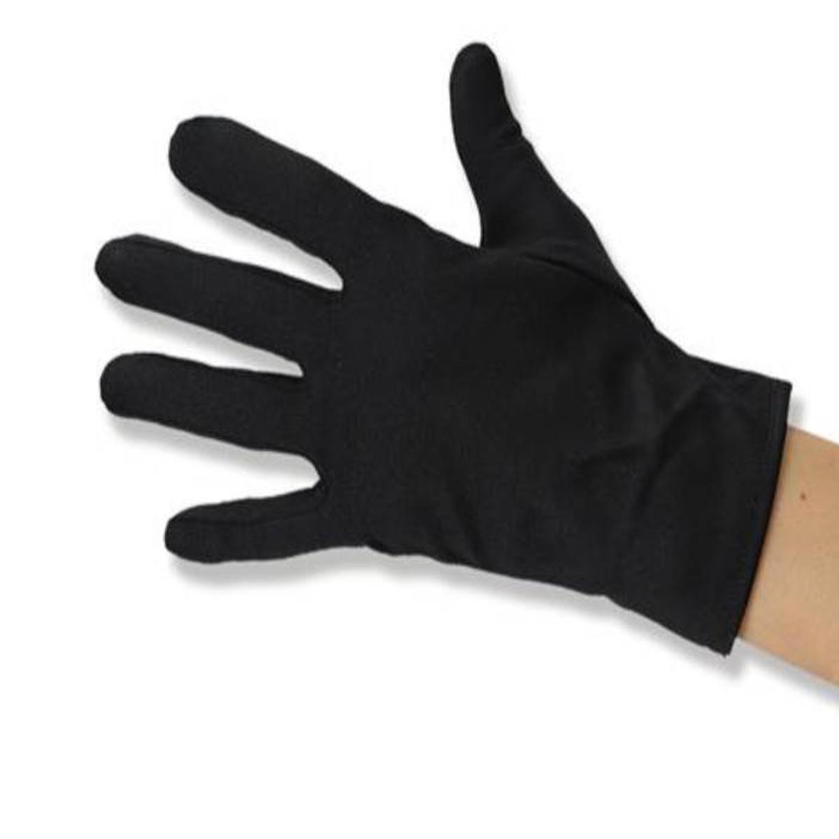 Black Stretch Fabric Gloves